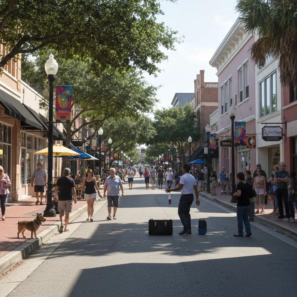 Digital marketing tools in a St. Lucie County setting with a laptop, smartphone, and local scenery